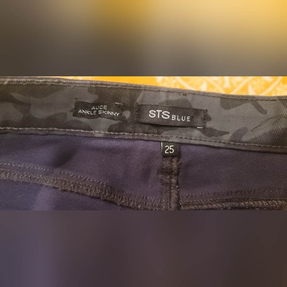 STS Blue Alice Ankle Skinny Women’s Jeans-Black/Camo/Sz 25 - Picture 8 of 16